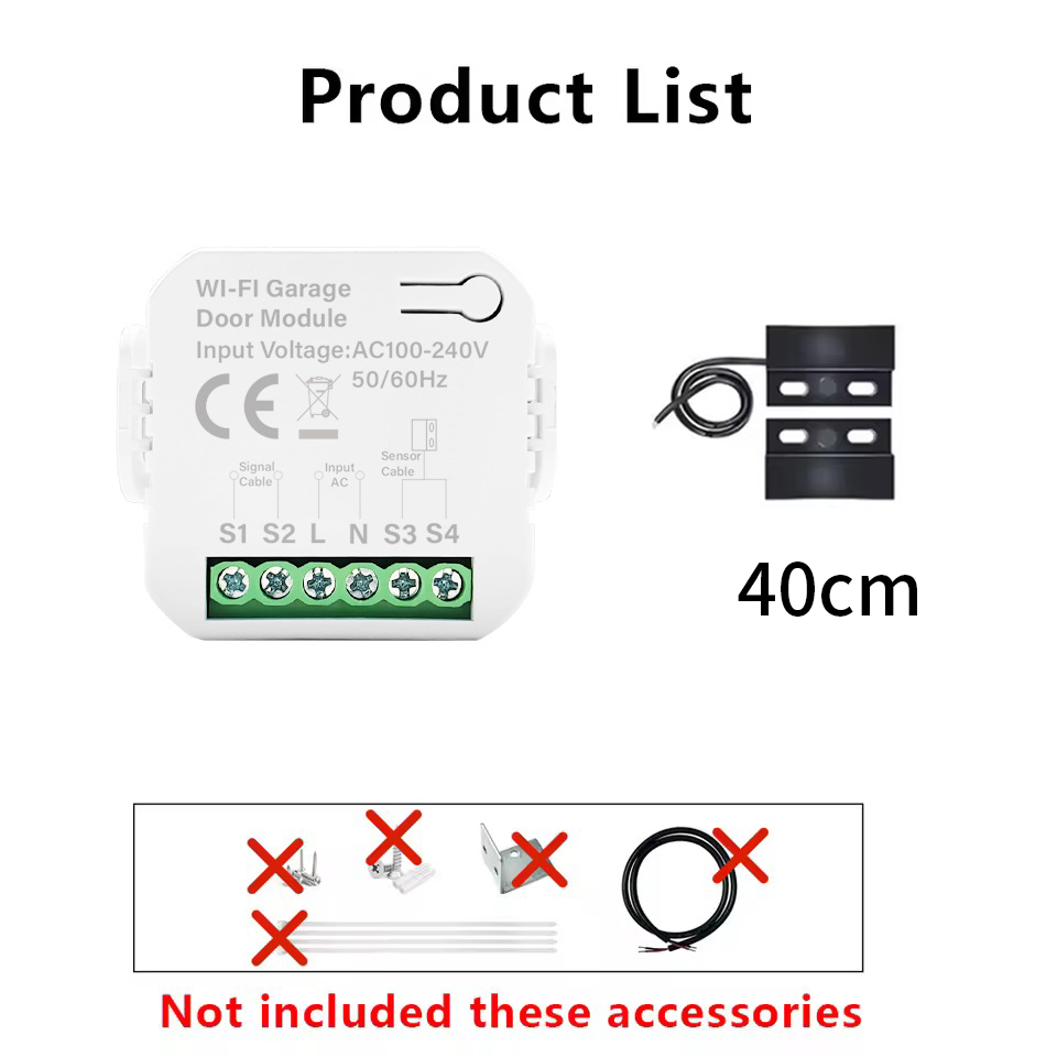 Smart Tuya WiFi Garage Door Sw - Heavy Equipment Garage recension och pris