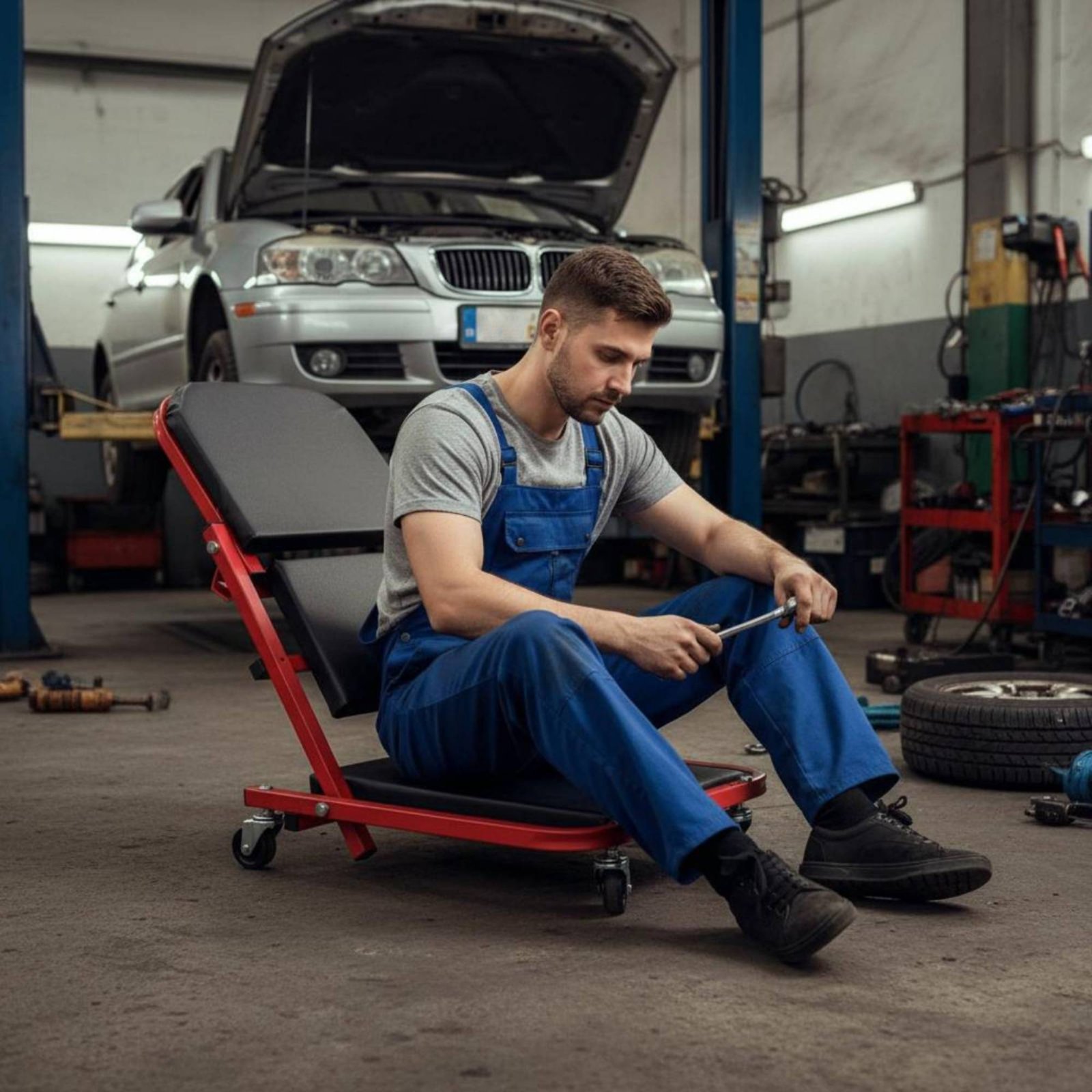 Folding Creeper Seat Foldable  - Heavy Equipment Garage recension och pris