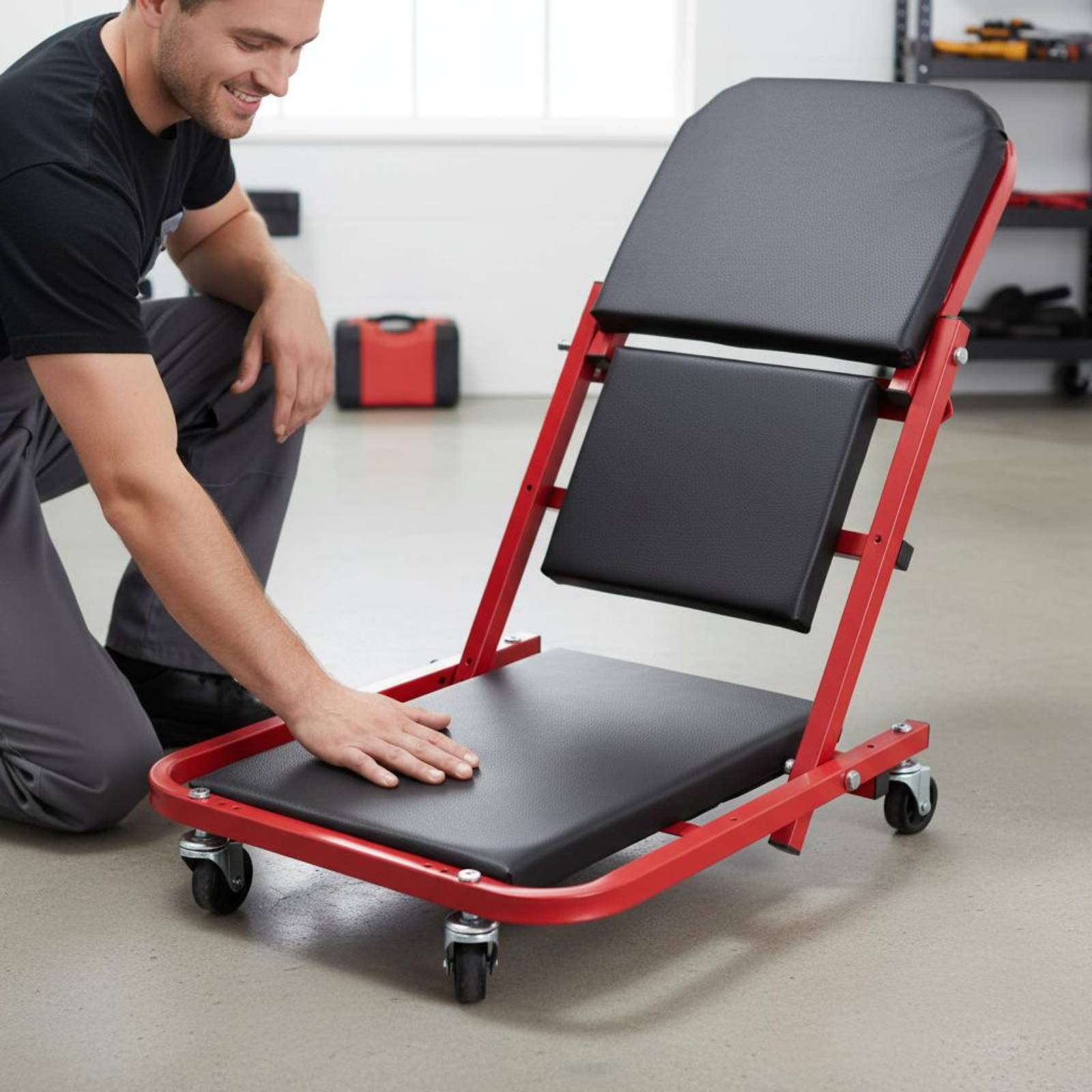 Folding Creeper Seat Foldable  - Heavy Equipment Garage recension och pris