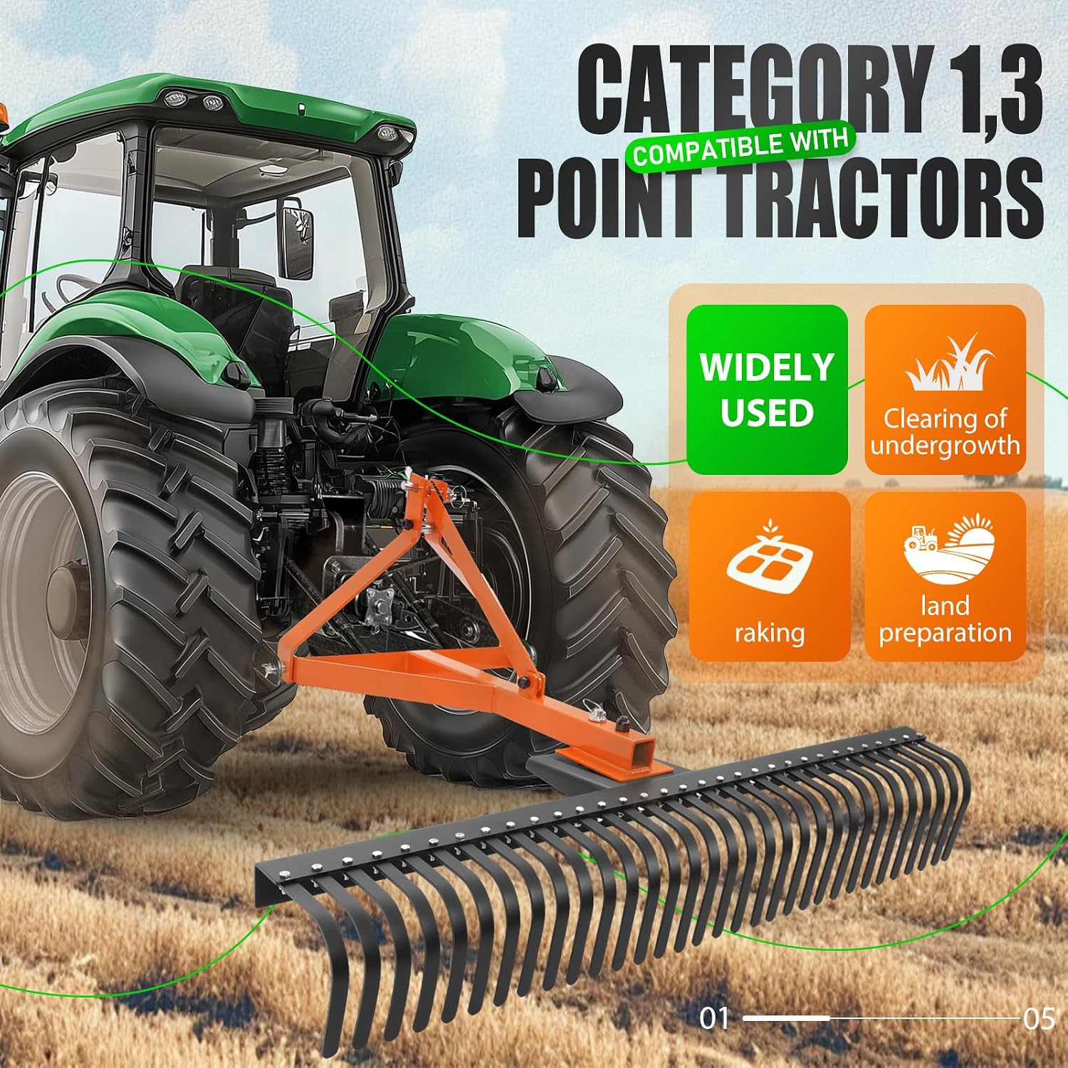 Landscape Rake Tow Behind Gard - Heavy Equipment Landscaping recension och pris