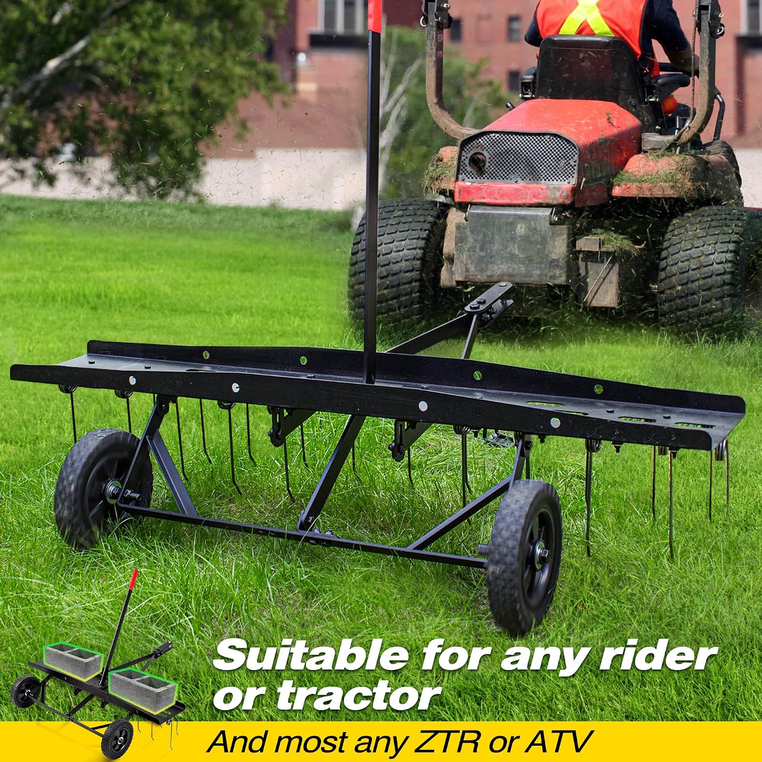 Tow Behind Lawn Dethatcher Rak - Tools Heavy Equipment recension och pris