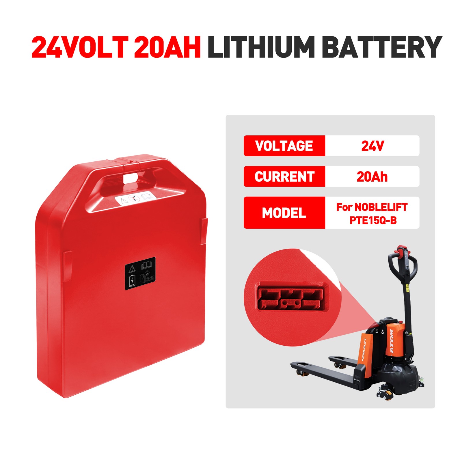 24V 20Ah Lithium Battery for E - Electric Pallet Jack recension och pris