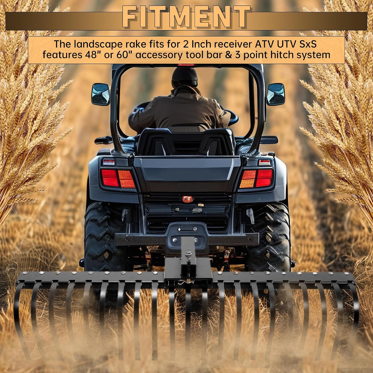 Landscape Rake Pine Straw Tow  - Heavy Equipment Landscaping recension och pris