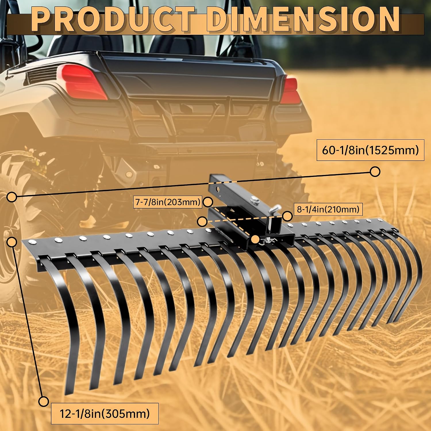 Landscape Rake Pine Straw Tow  - Heavy Equipment Landscaping recension och pris