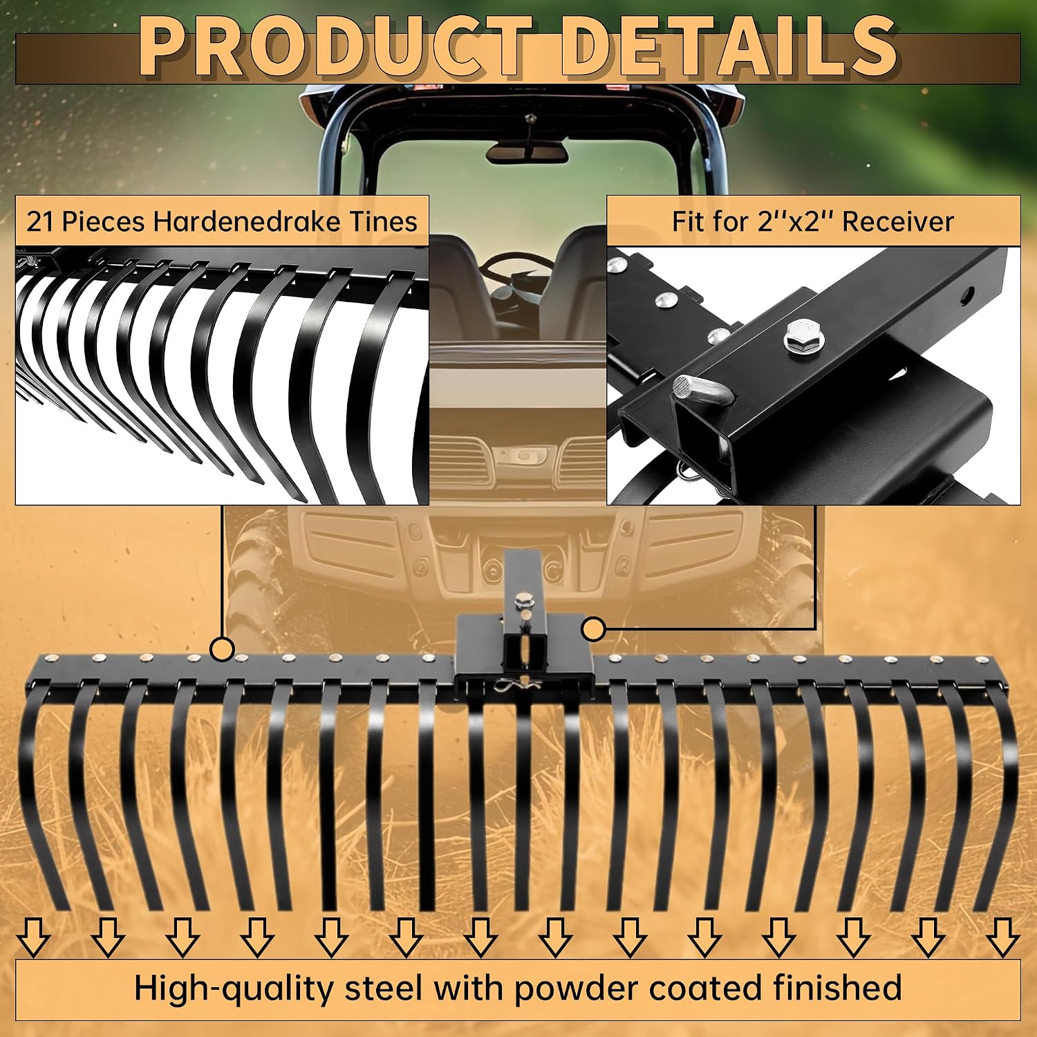 Landscape Rake Pine Straw Tow  - Heavy Equipment Landscaping recension och pris