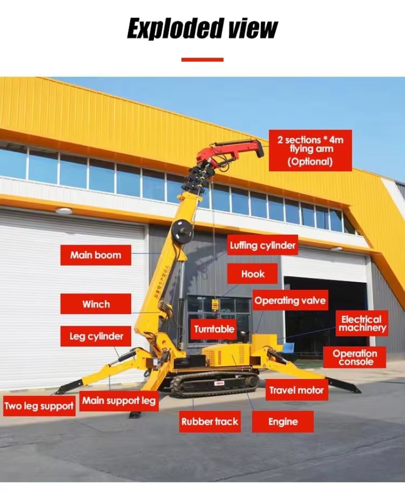 8T Hydraulic Spider Crane Heav - Heavy Equipment For Construction recension och pris
